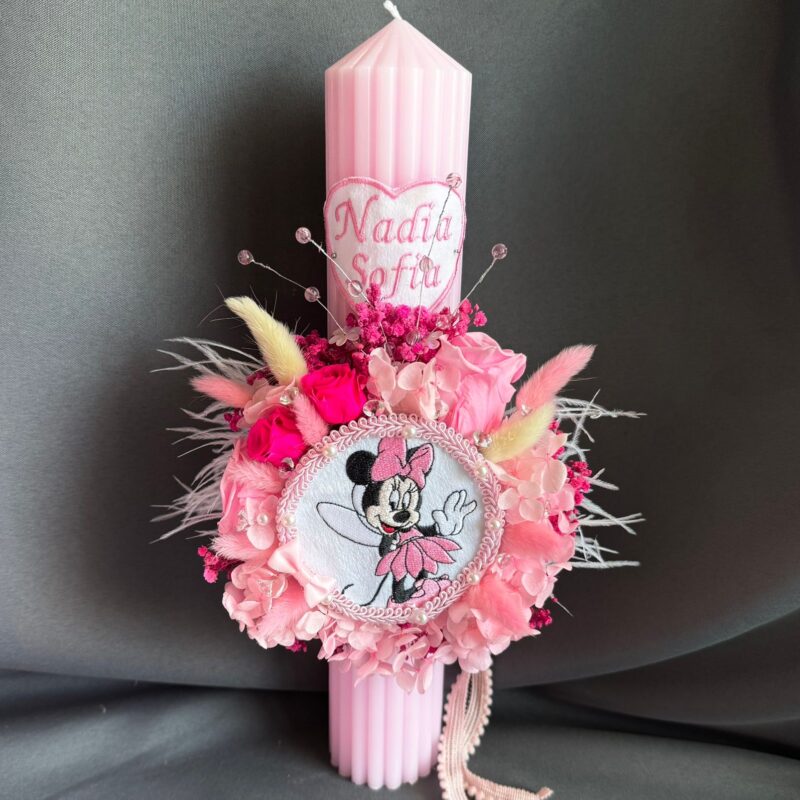 Lumanarea personalizată Minnie Mouse