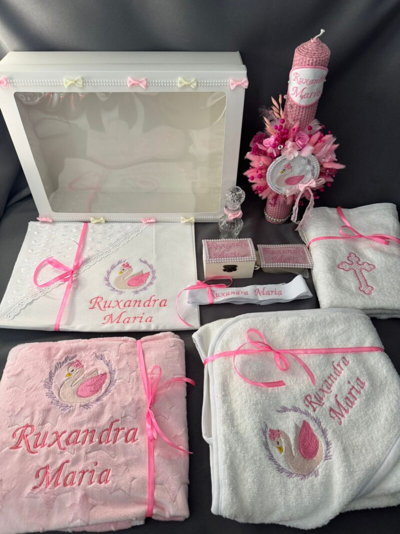 Set Lebada cutie capac transparent