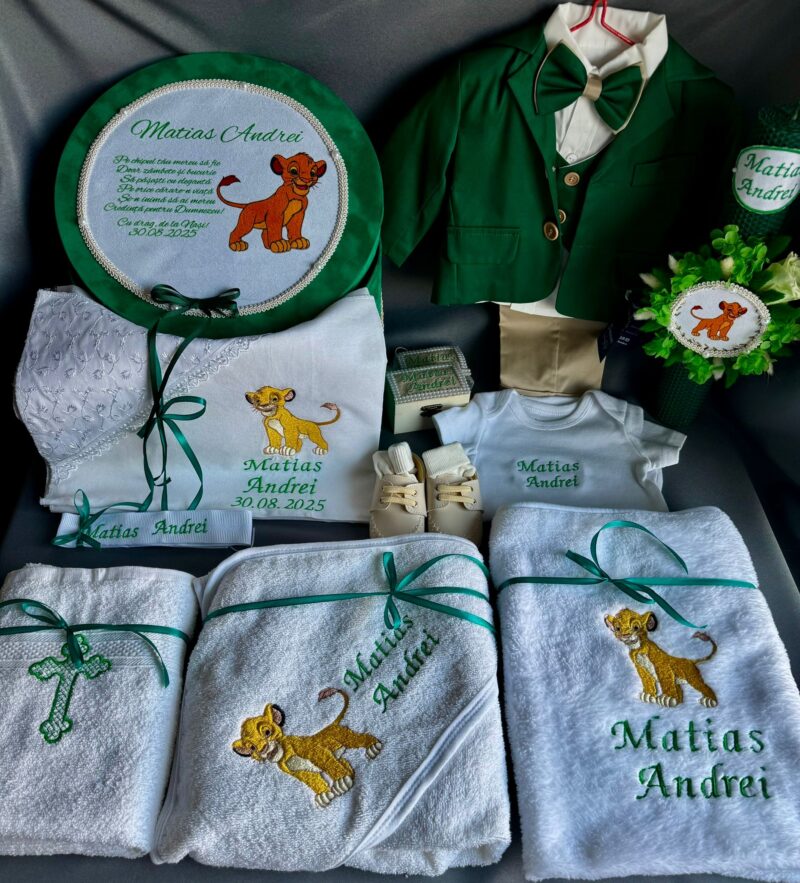 Set Trusou Botez Personalizat Regele Leu
