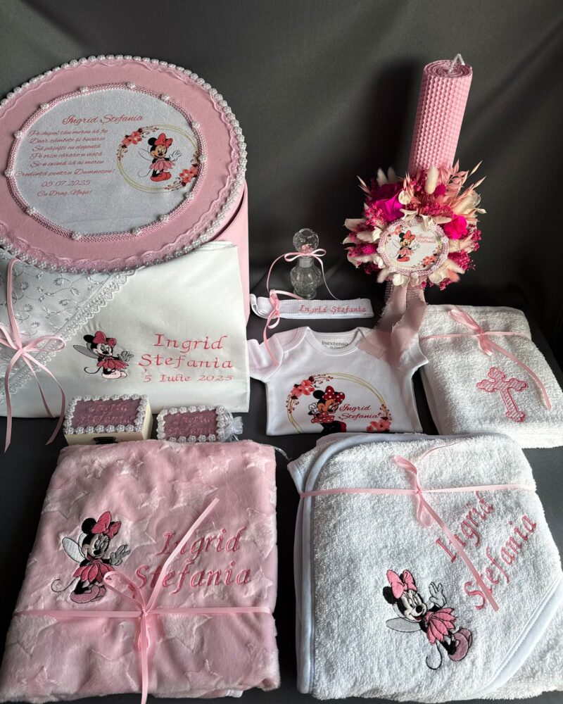 Set trusou Minnie complet cu rochita alba