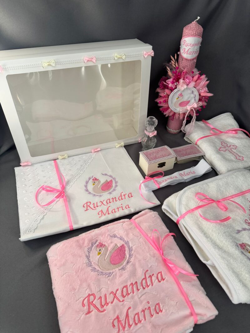 Set Lebada cutie capac transparent