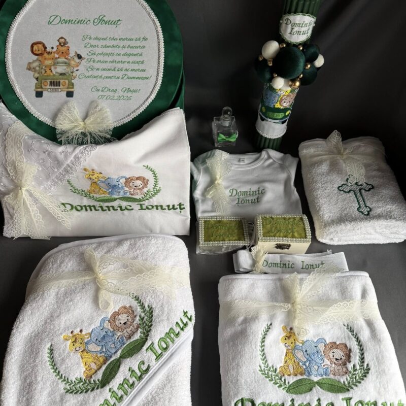 Set Trusou Botez Personalizat Safari