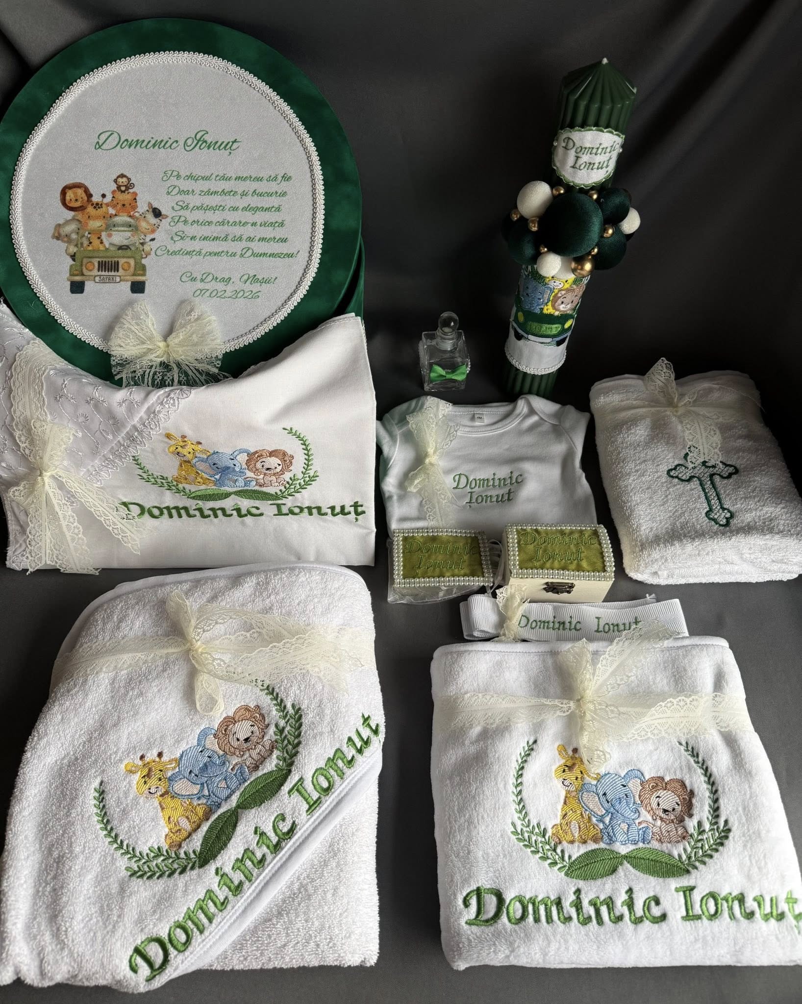 Set Trusou Botez Personalizat Safari