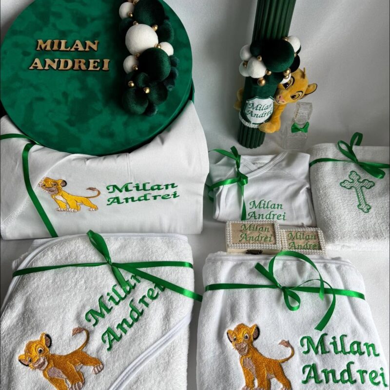 Set Trusou Botez Personalizat Regele Leu