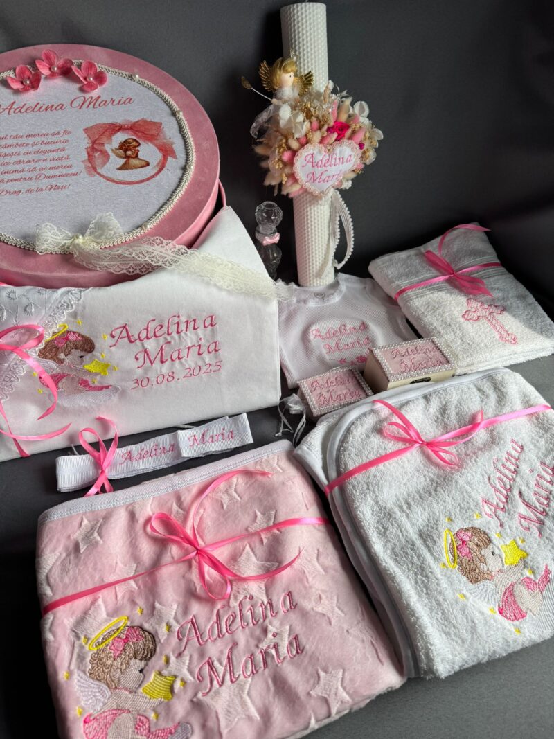 Set Trusou Inger cu model Inger, lumanare fagure alba