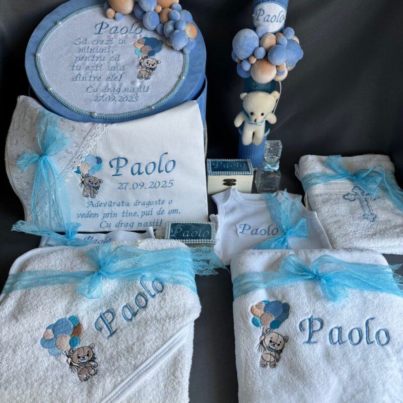 Set Trusou Catifea Ursulet bleu