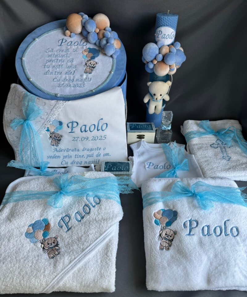 Set Trusou Catifea Ursulet bleu