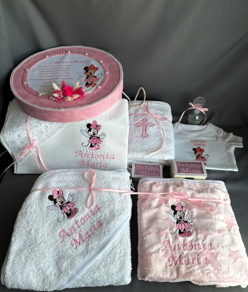Set trusou Minnie complet cu rochita alba