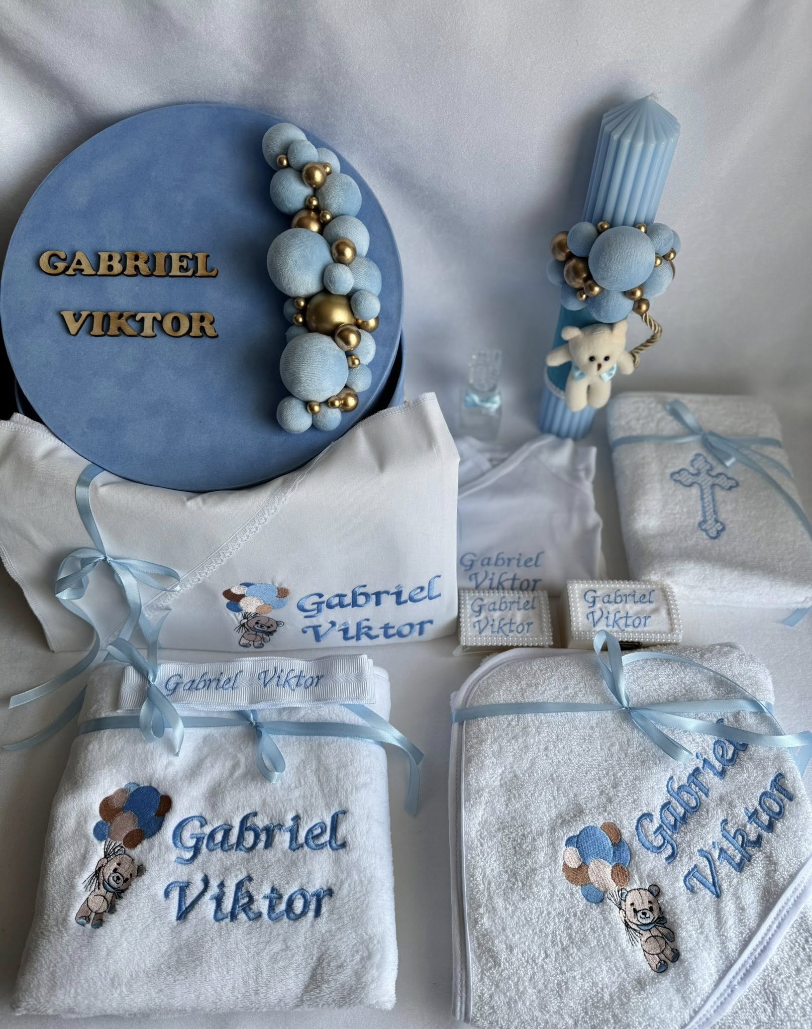 Set Trusou Botez Personalizat Ursulet