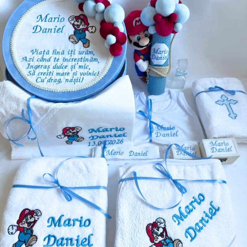 Set Trusou Botez Personalizat Mario