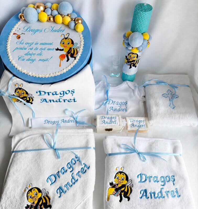 Set Trusou Botez Personalizat Albinuta