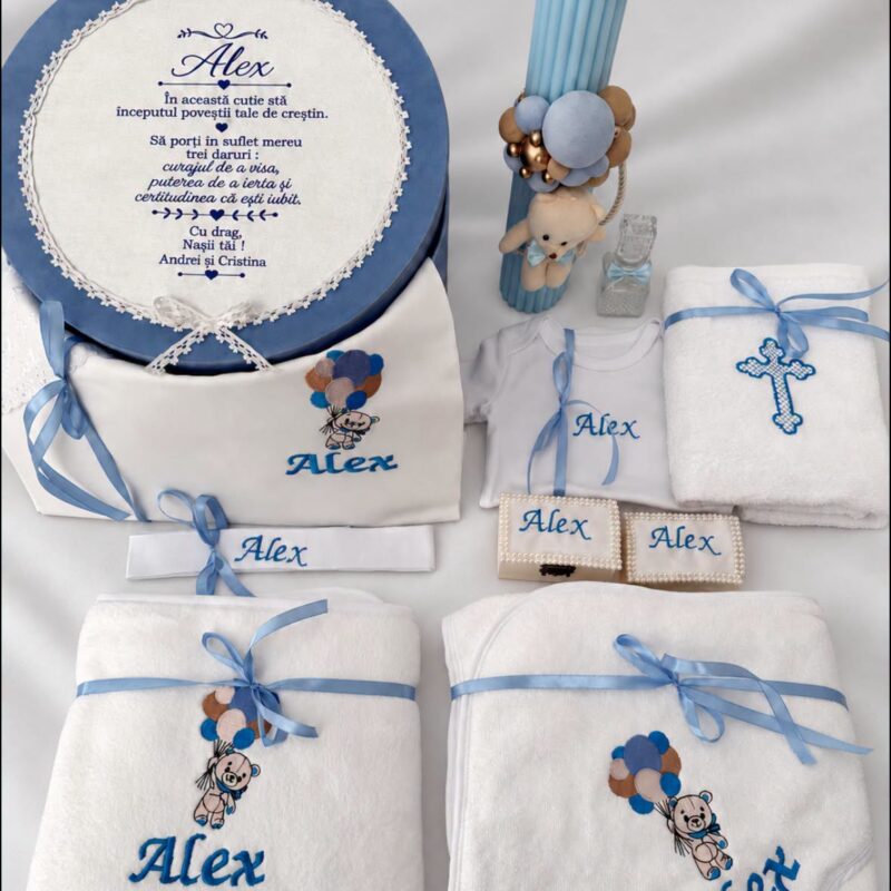 Set Trusou Botez Personalizat Ursuleț